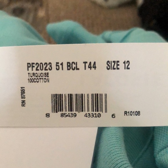 Pristine soft teal scalloped hem detailed placket - Picture 7 of 7